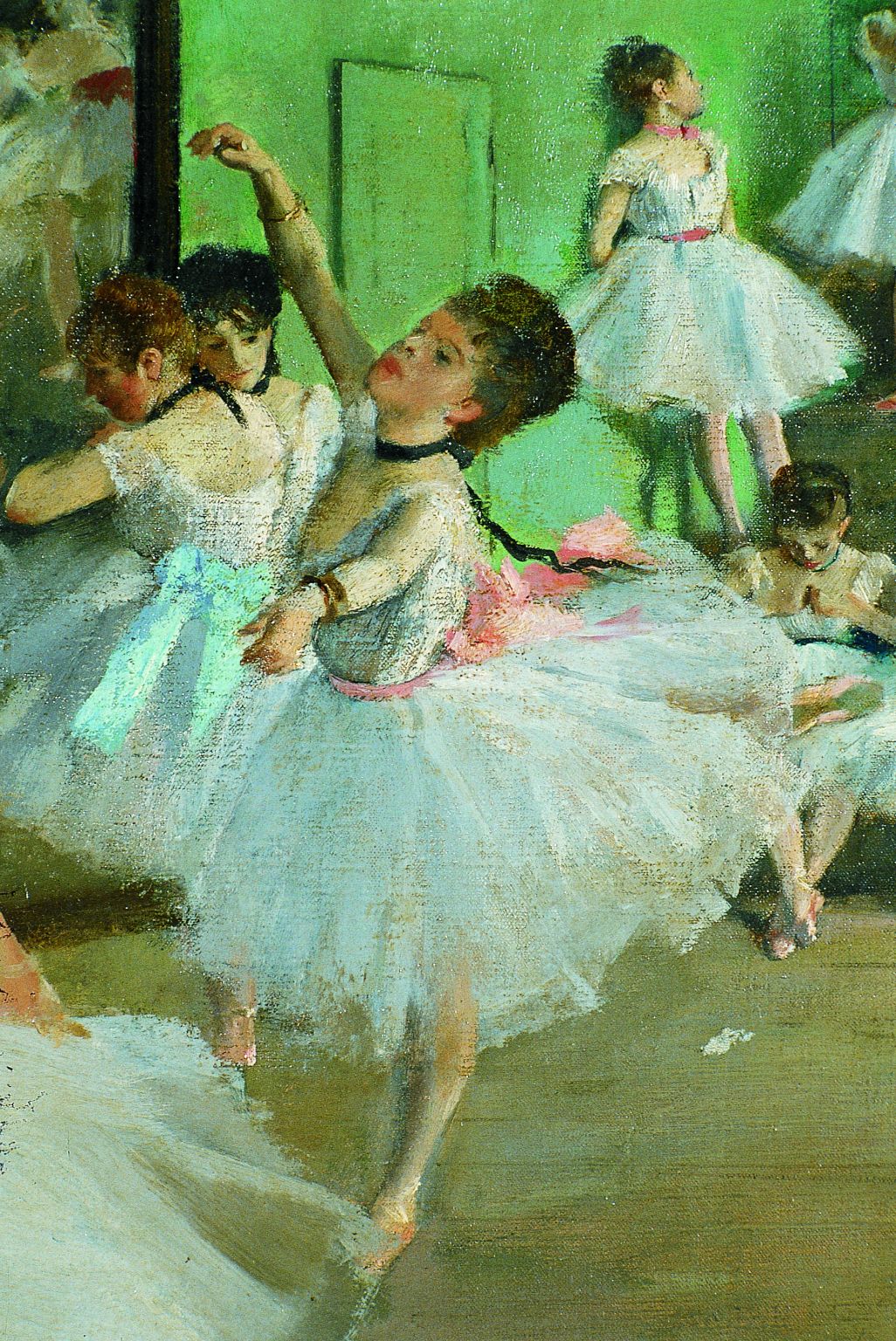 danseuse (détail du tableau de Degas : Examen de danse, 1874)