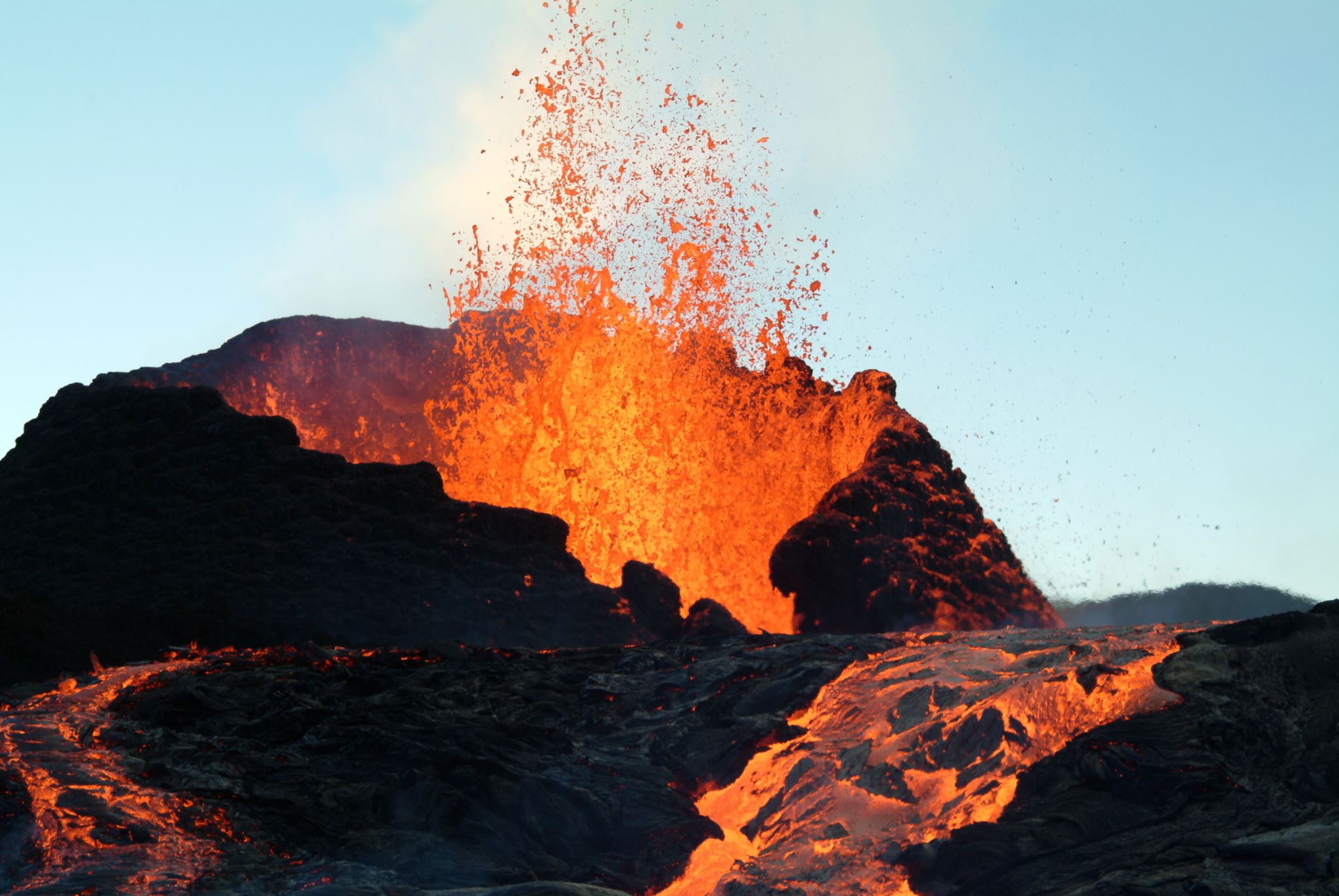 une éruption volcanique