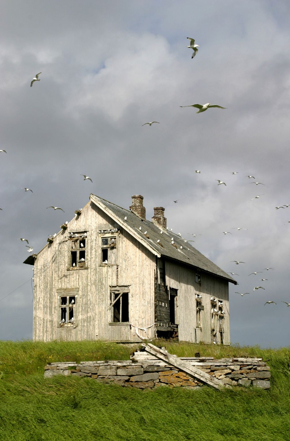 une maison délabrée