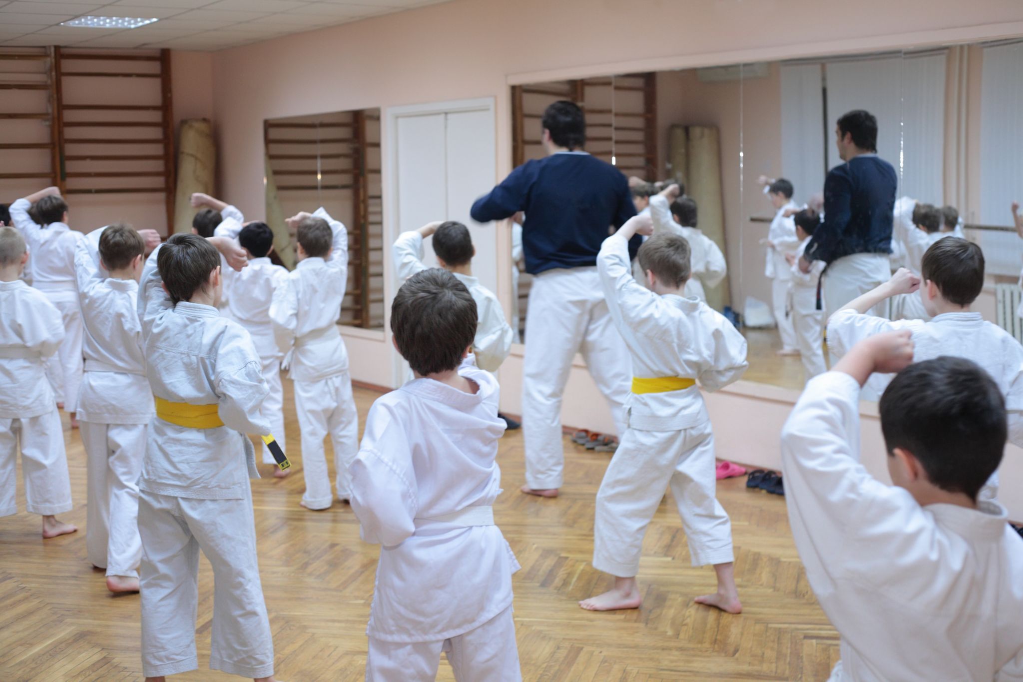 un entraînement de karaté