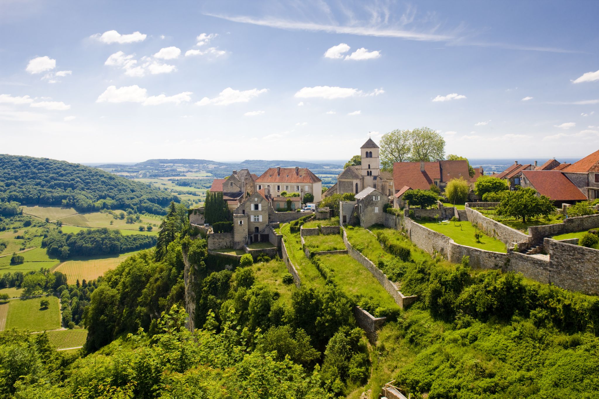 paysage du Jura vers Château-Chalon