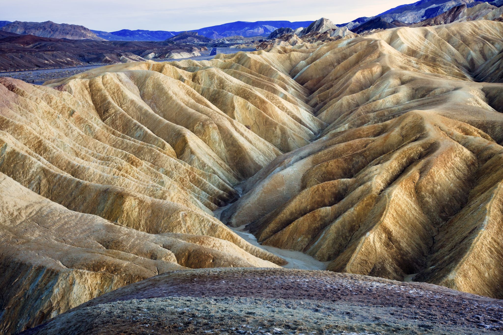 Zabriskie Point, dans la Vallée de la Mort (Californie)